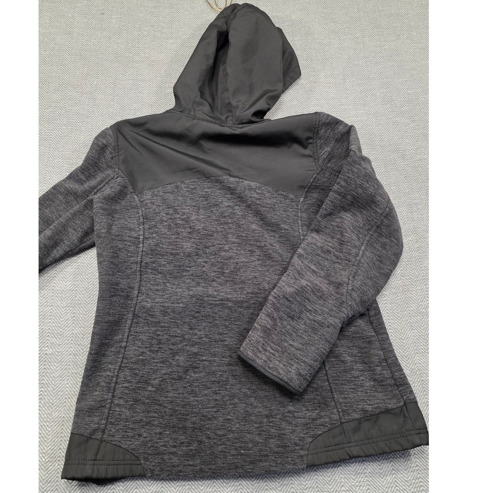 Snozu Performance Mens Full Zip Hoodie Gray Heathered Fleece Jacket Large L - Picture 2 of 10